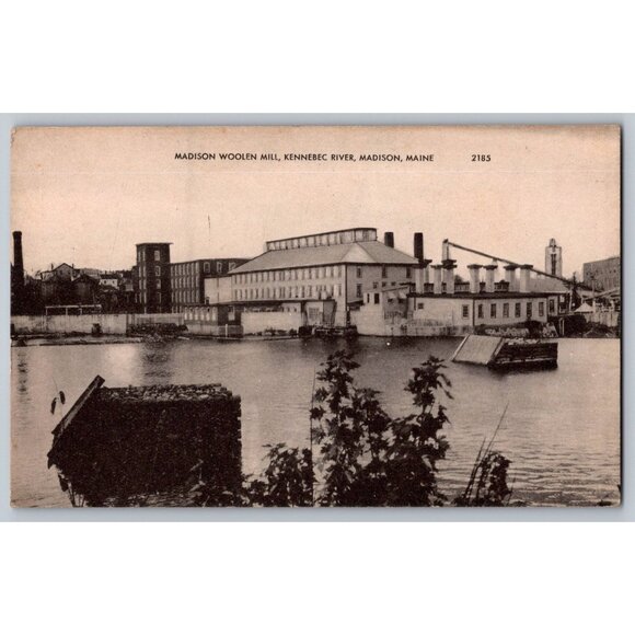 Antique Postcards 4 Views Of Madison Woolen Mill Madison ME - Early 1900s #1474 - Picture 7 of 8